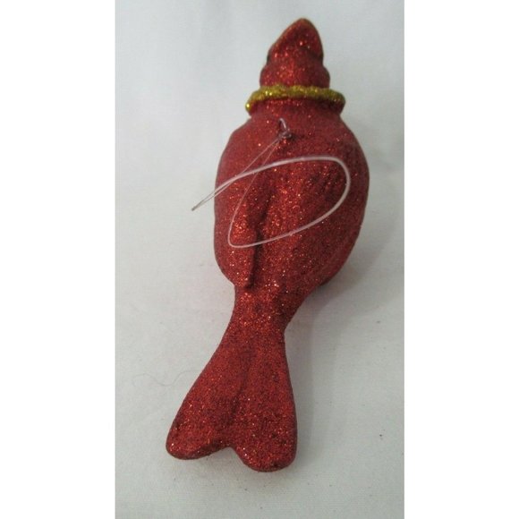 Glitter Cardinal Christmas Ornament GUC - Picture 2 of 5